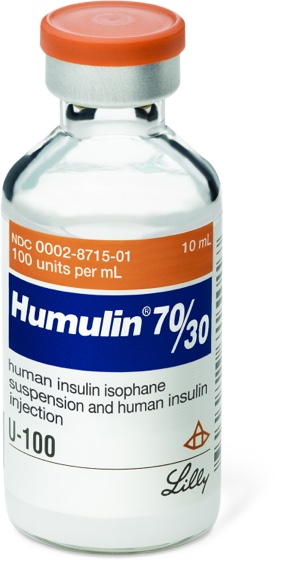 Humulin 70/30 100 units per mL vial