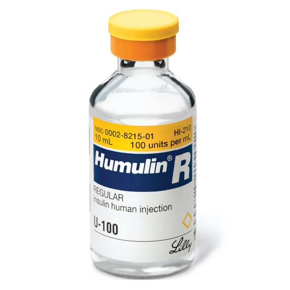 Humulin R U-100 100 units per mL vial