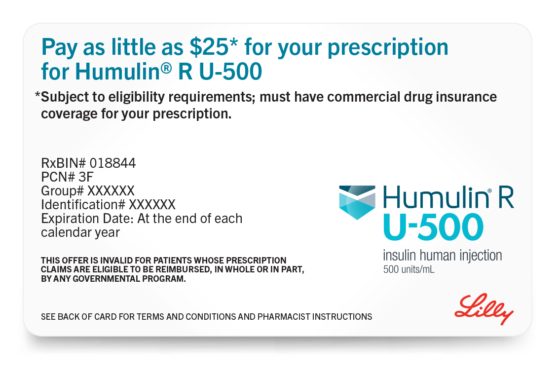 Humulin U-500 Savings Card